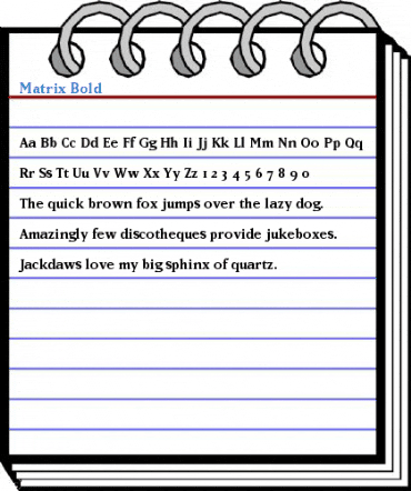 Matrix Bold Font