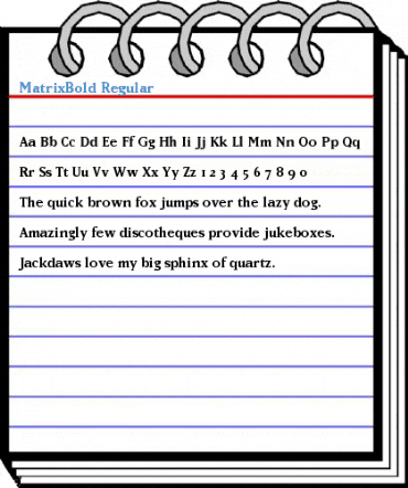 MatrixBold Regular Font