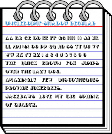 UncleBobMF-Shadow Font