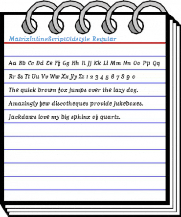 MatrixInlineScriptOldstyle Regular Font