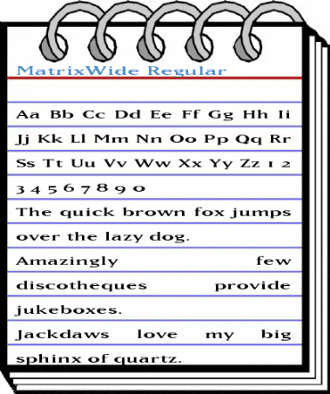 MatrixWide Regular Font