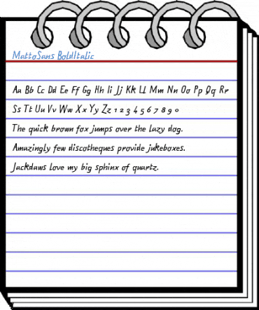 MattoSans BoldItalic Font