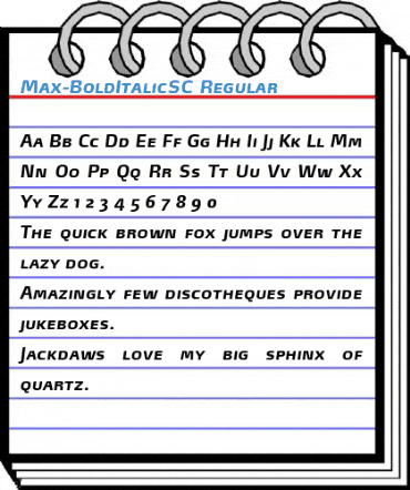Max-BoldItalicSC Regular Font