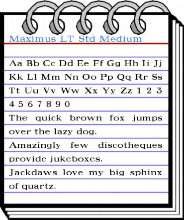Maximus LT Std Medium Font