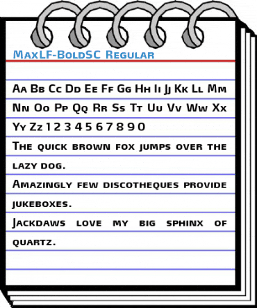 MaxLF-BoldSC Regular Font