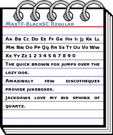 MaxTF-BlackSC Regular Font