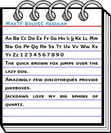 MaxTF-BoldSC Regular Font