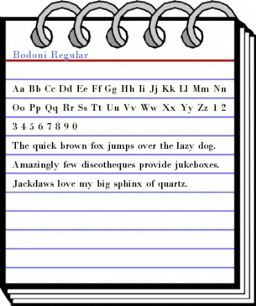 Bodoni Regular Font