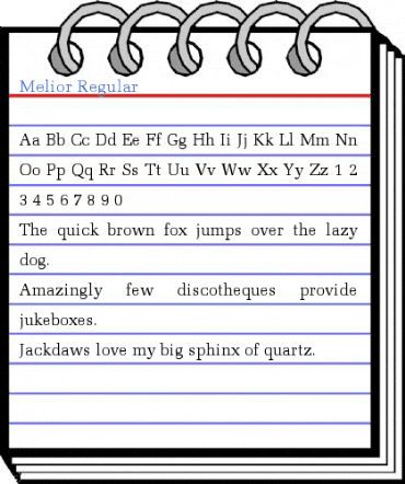Melior Regular Font