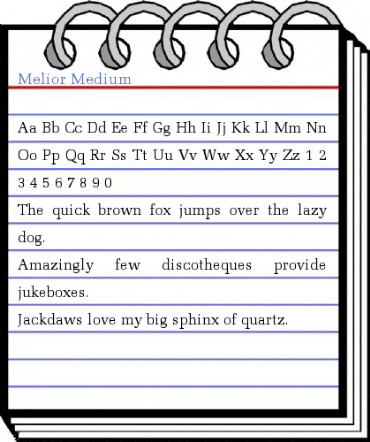 Melior Medium Font