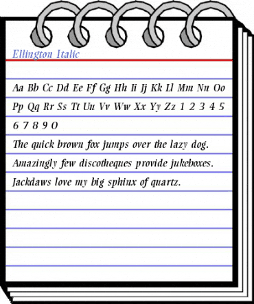 Ellington Italic Font