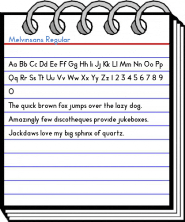 Melvinsans Regular Font
