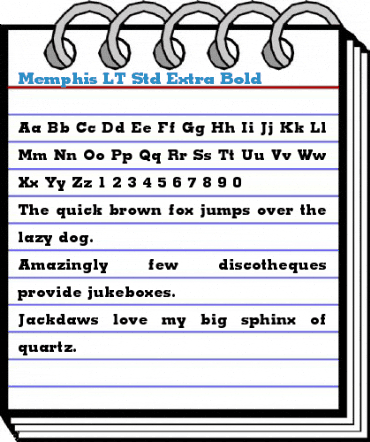 Memphis LT Std Extra Bold Font