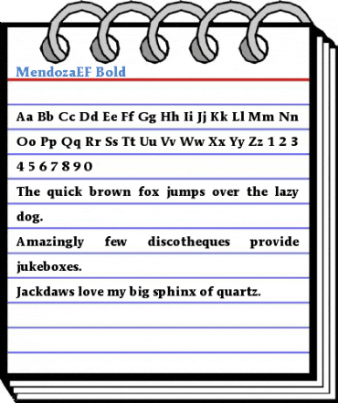 MendozaEF Bold Font