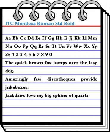ITC Mendoza Roman Std Bold Font