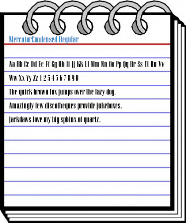 MercatorCondensed Regular Font
