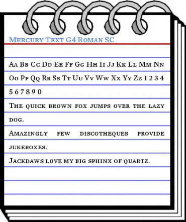 Mercury Text G4 Roman SC Font