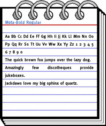 Meta-Bold Regular Font