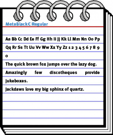 MetaBlackC Regular Font