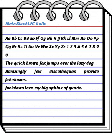 MetaBlackLFC Italic Font