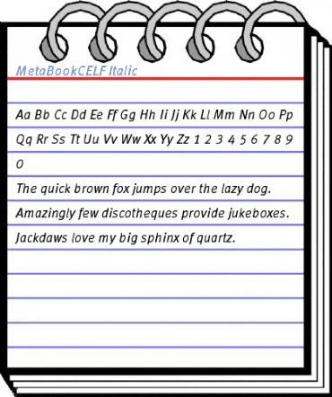 MetaBookCELF Italic Font