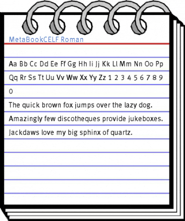 MetaBookCELF Roman Font