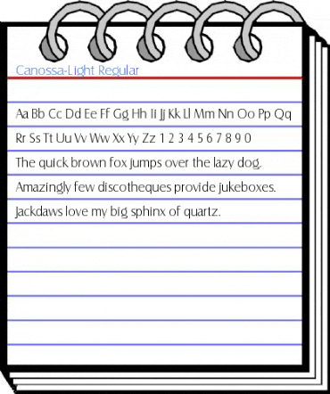 Canossa-Light Regular Font