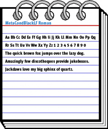 MetaCondBlackLF Roman Font