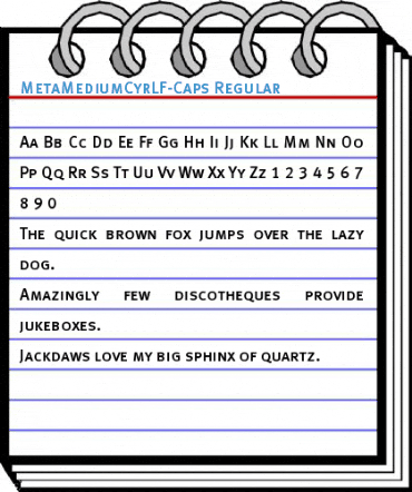 MetaMediumCyrLF-Caps Regular Font