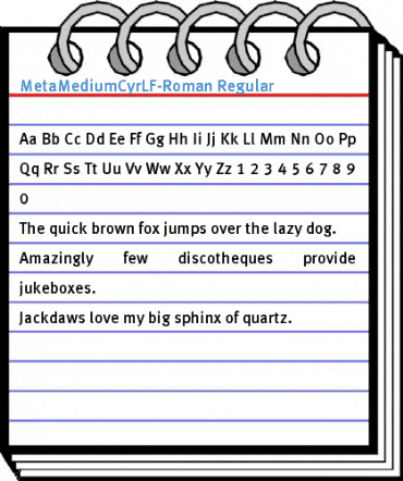MetaMediumCyrLF-Roman Regular Font