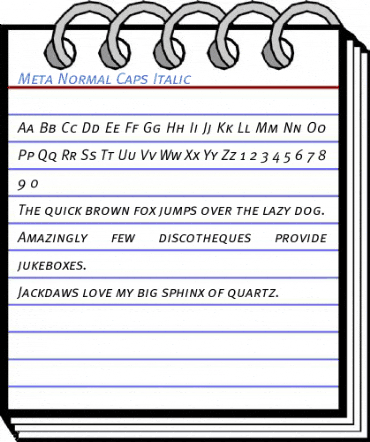 Meta Normal Caps Italic Font