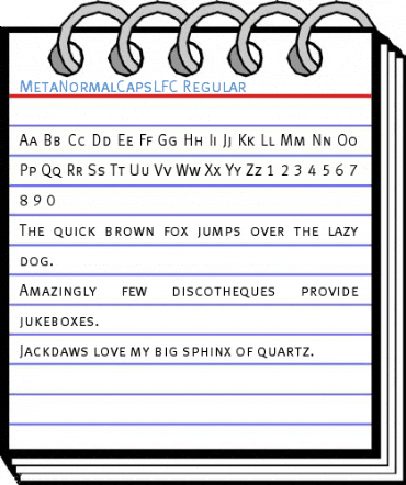 MetaNormalCapsLFC Regular Font