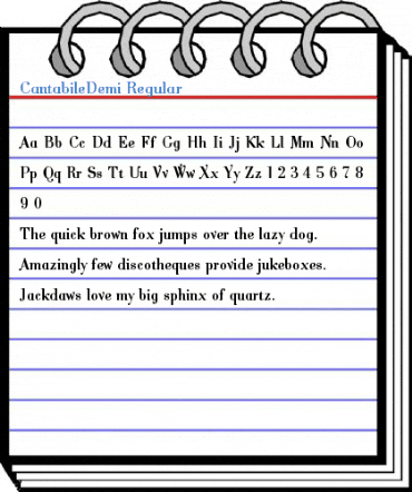 CantabileDemi Regular Font