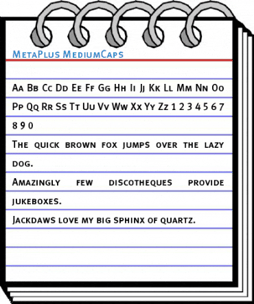 MetaPlus MediumCaps Font