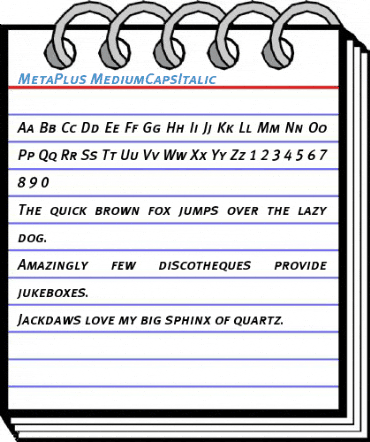 MetaPlus MediumCapsItalic Font