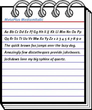 MetaPlus MediumItalic Font