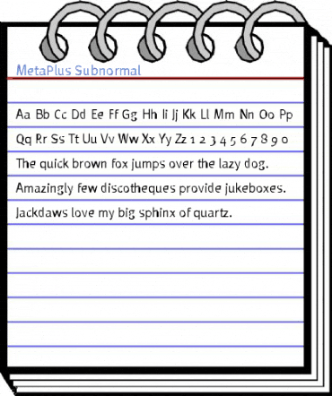 MetaPlus Subnormal Font