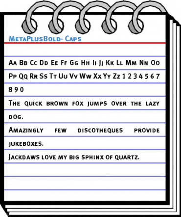MetaPlusBold- Caps Font