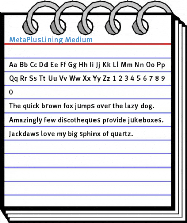 MetaPlusLining Medium Font