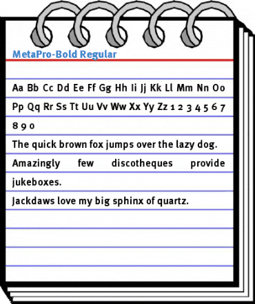 MetaPro-Bold Regular Font