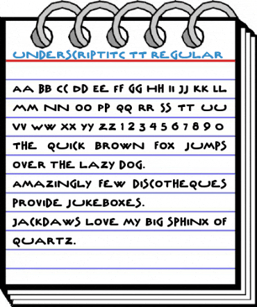 UnderscriptITC TT Regular Font