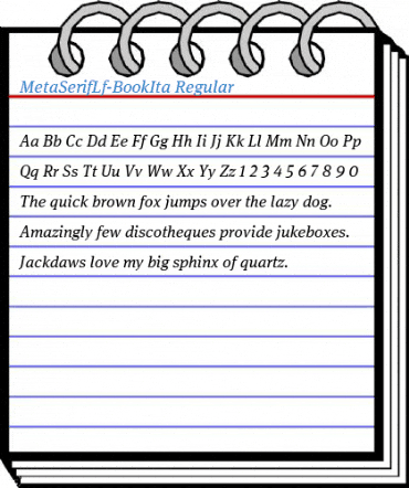 MetaSerifLf-BookIta Regular Font