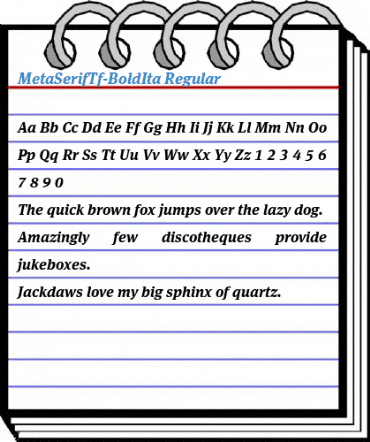 MetaSerifTf-BoldIta Regular Font