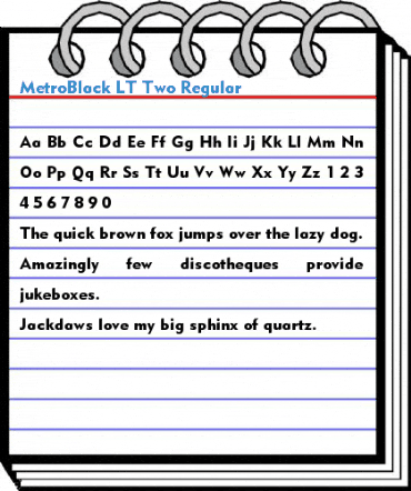 MetroBlack LT Two Regular Font
