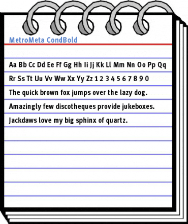 MetroMeta CondBold Font