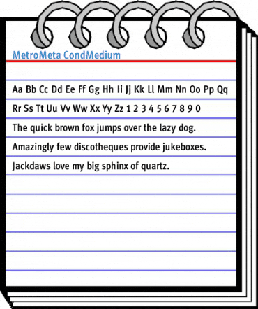 MetroMeta CondMedium Font