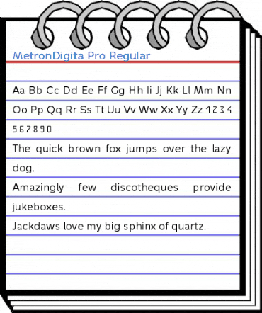 MetronDigita Pro Regular Font