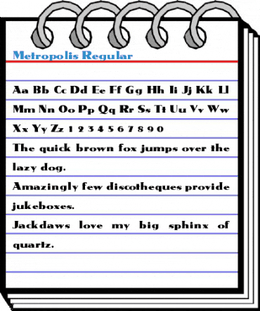 Metropolis Regular Font