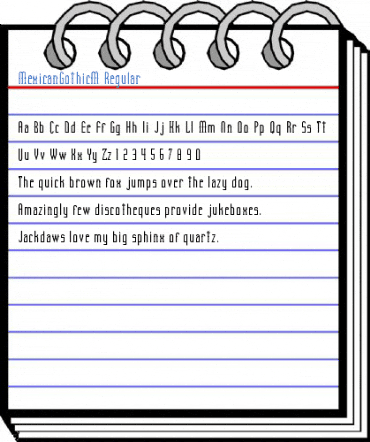 MexicanGothicM Regular Font