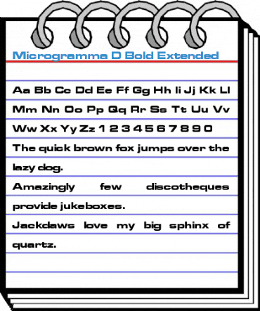 Microgramma D Bold Extended Font